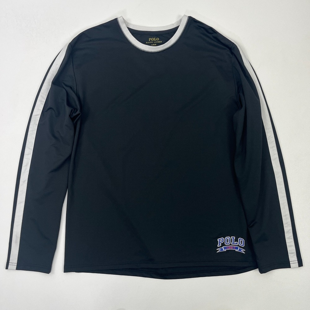 Polo Ralph Lauren Performance T-Shirt L/S‎ Black Therma Sleep Workout Sz L